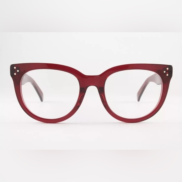 ⭐️Celine Translucent Red Frames Glasses—Frame Only—GORGEOUS!! Italy—Like New! - Picture 1 of 10